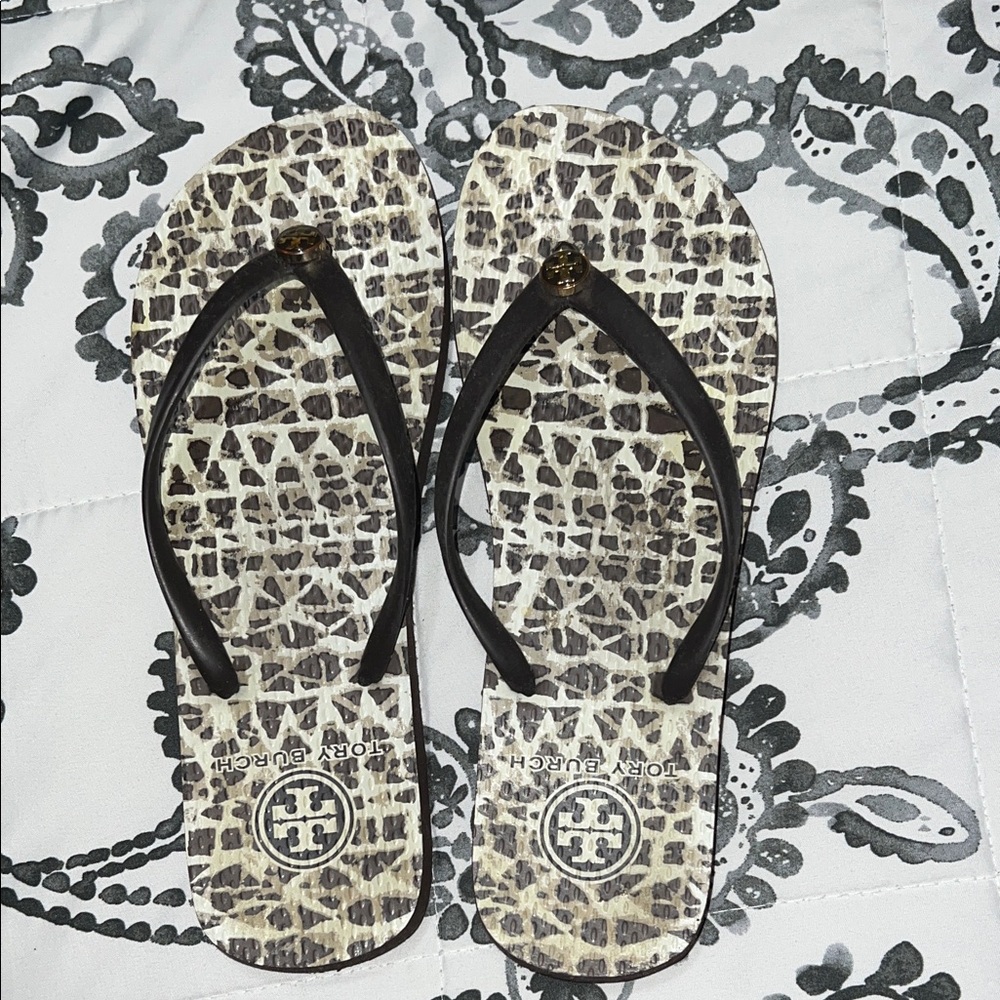 Tory Burch Leopard Print Sandals - Brown size 7 1/2